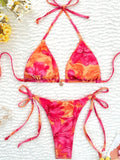 Bikini set contrasting niche design trendy fashion seaside vacation