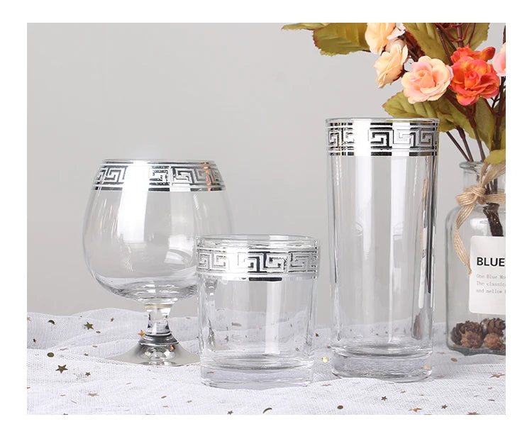 Phnom Penh European Glass Brandy Champagne Glasses Tall Wine Glasses Crystal Wine Glasses Table Household Glasses
