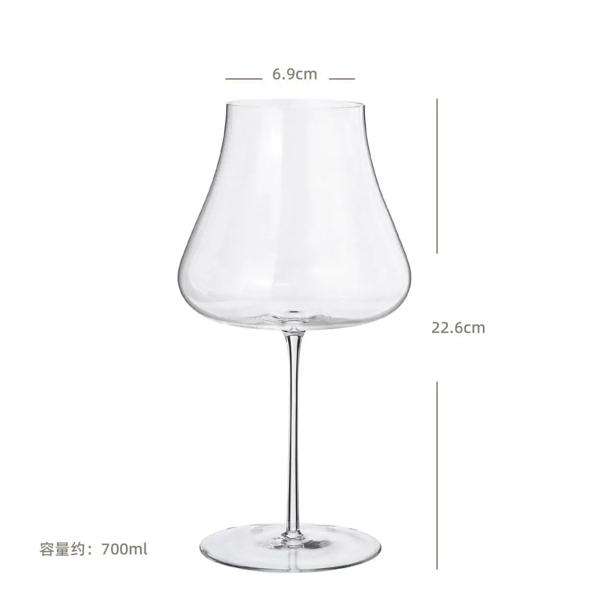 Large Capacity Crystal Glass Wine Glasses Nordic Luxury Small Man Waist Goblet Household High-end Wine Ware