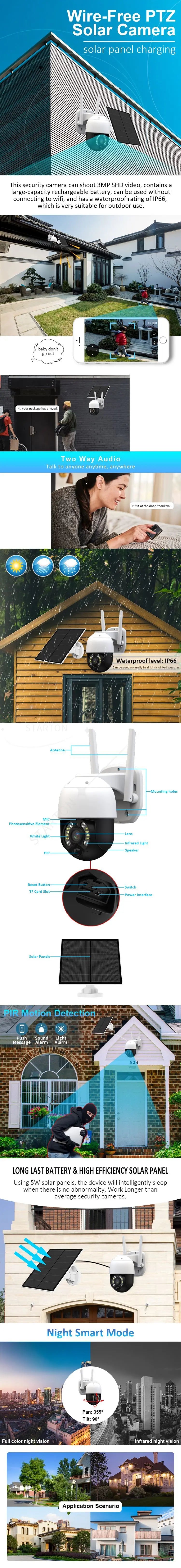 CCTV Solar Camera  Outdoor  Night Vision Recording Security Solar Camera