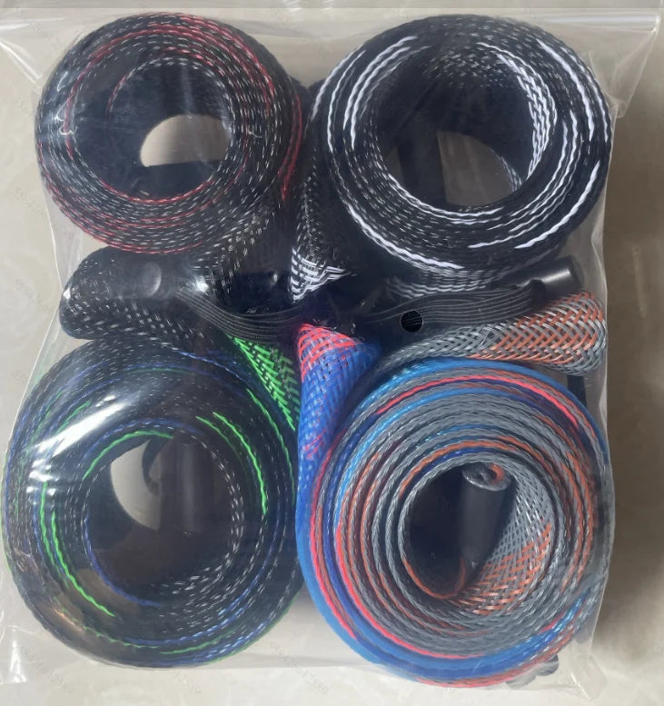 6PCS Fishing Rod Sleeves Your Fishing Rod And Enhance Your Casting Ability Woven Mesh Cover for Musky Ice Fly Spey Fishing Rods