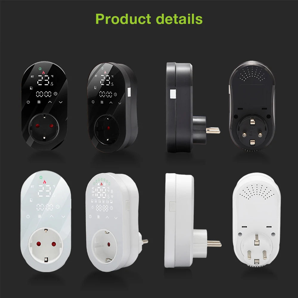 Tuya WiFi Smart Thermostat Socket APP Control Temperature Controller 16A 220V Digital Thermostat Switch EU Plug for Household