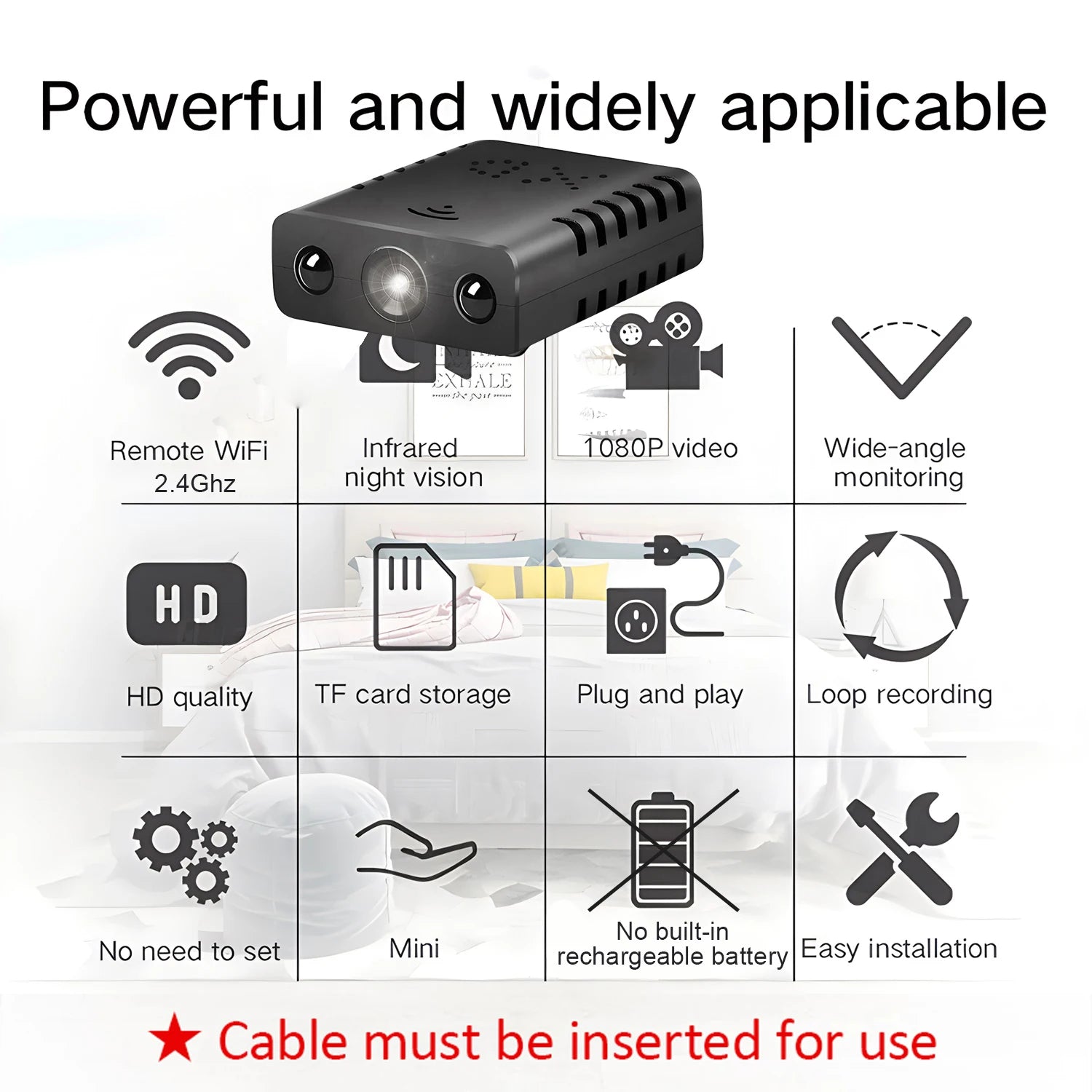 1080P HD Mini Camera XD Wireless WiFi Wire Camera Smart Home Security indoor Anti-theft IP Camera Video Voice APP Real-time Cam