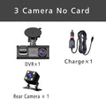 3 Channel Dash Cam HD 1080P 3-Lens Inside Vehicle  Car DVR Three Way Camera DVRs Recorder Video Registrator Dashcam Camcorder