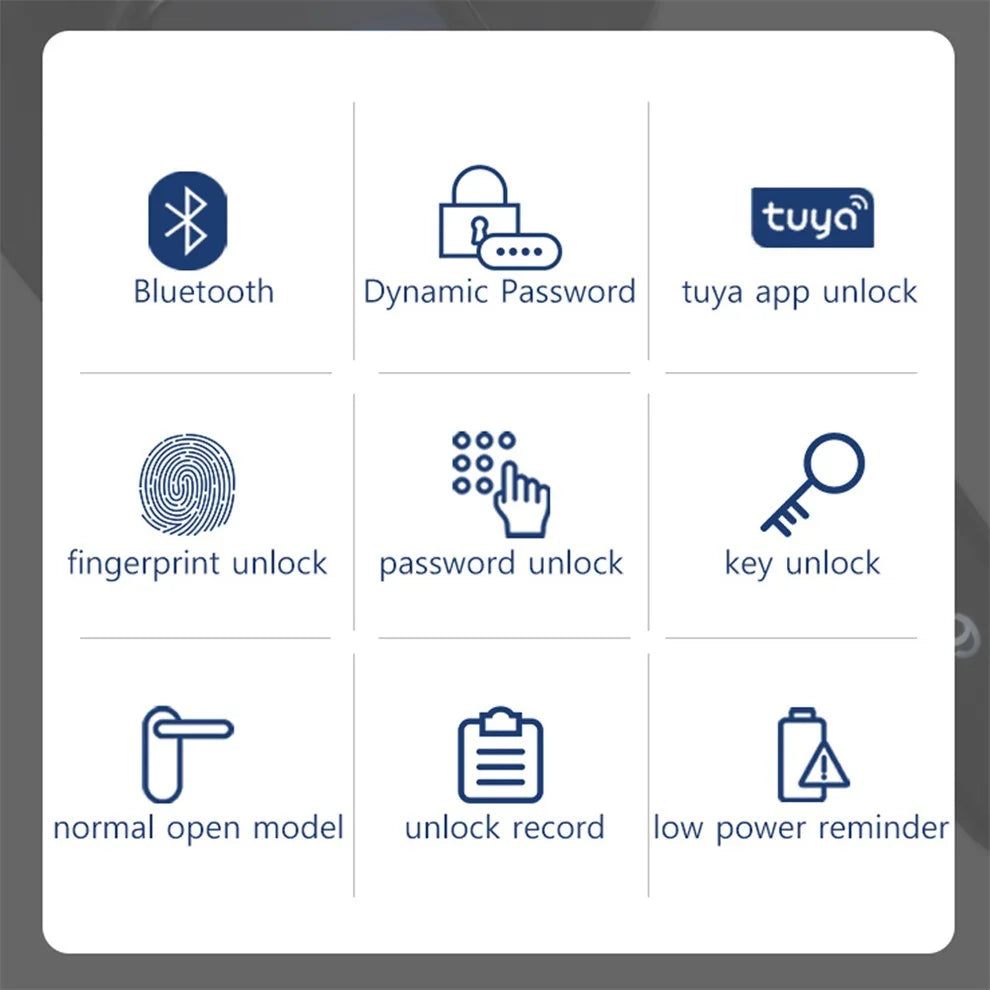 RAYKUBE M3-S Tuya Digital Fingerprint Door Lock Electronic Lock with Password/Key/Smartlife/Tuya APP Remote Unlock For Bedroom