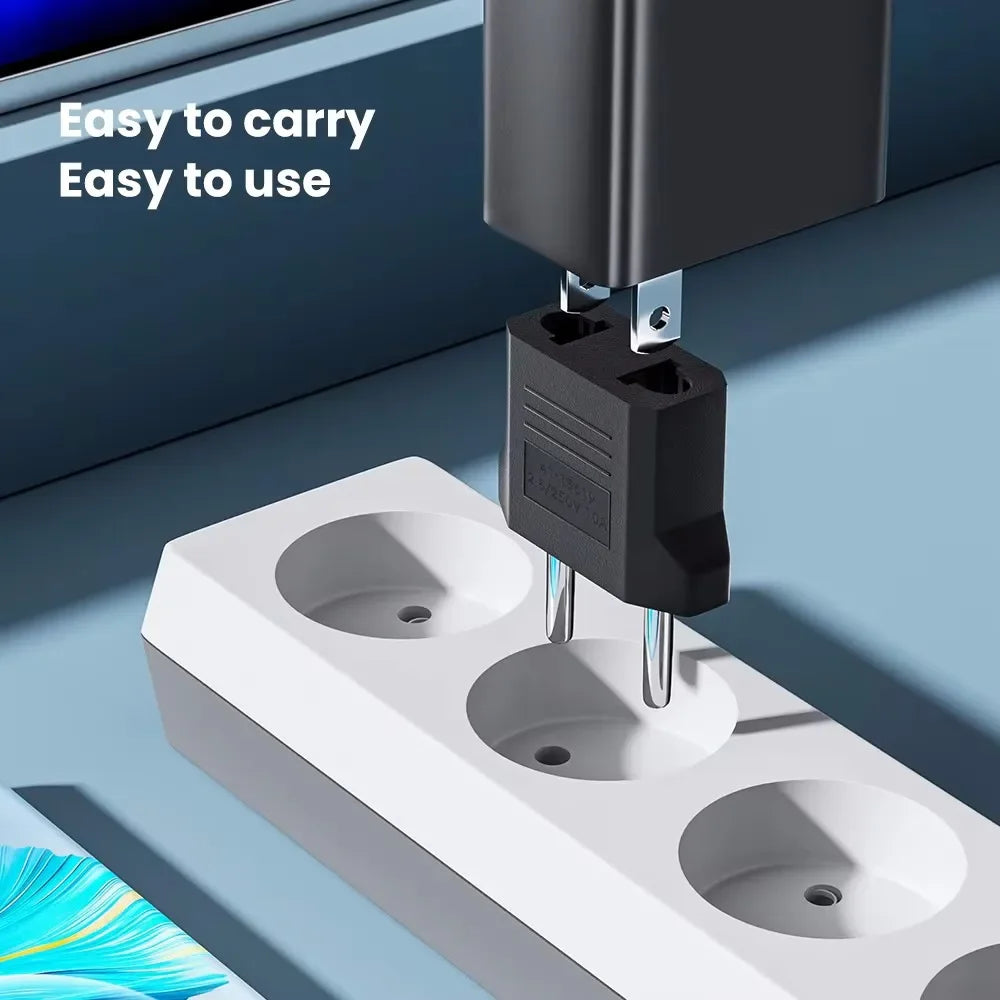 Elough 1-10PCS US to EU Plug Adapter 4.0/4.8mm Electrical Socket Plugs Adapters EU Euro KR Power Plug Converter EU Power Socket