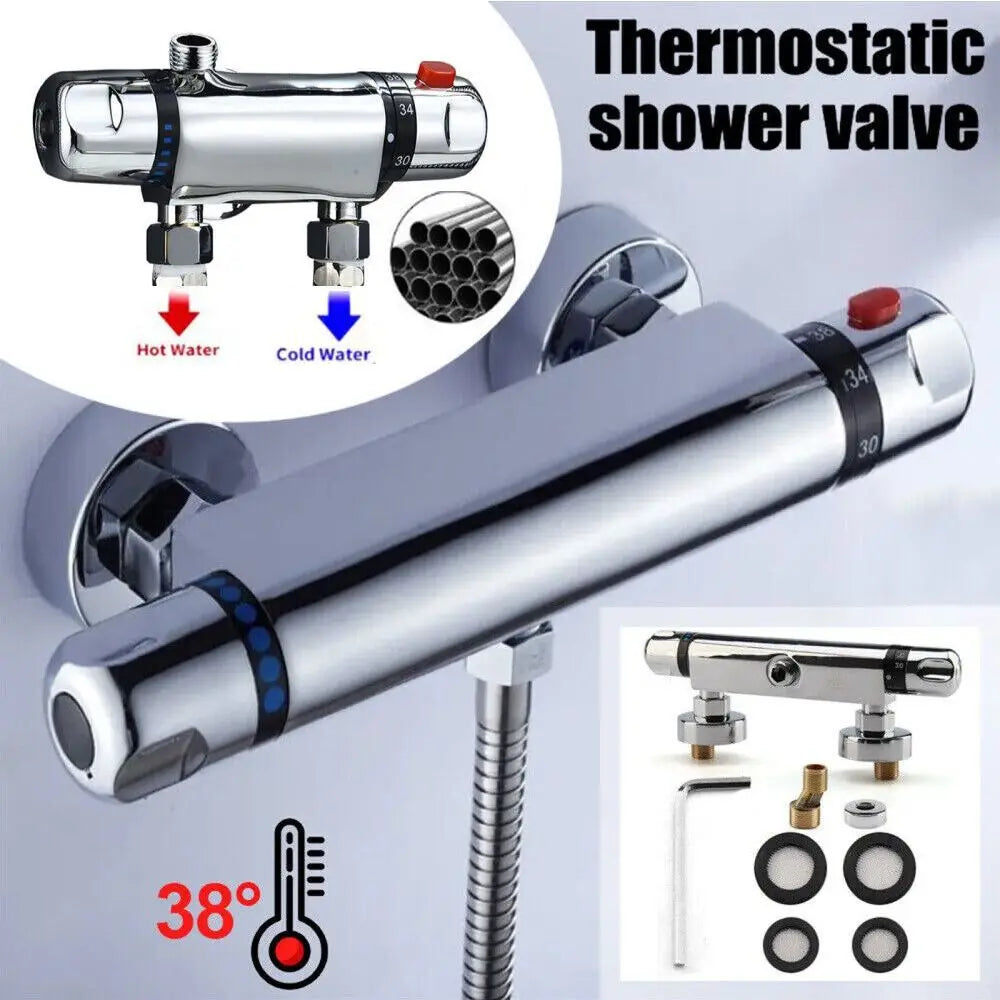 Home 1/2" Outlet Shower Valve Bathroom Accessories Exposed Bar Shower Mixer Bathroom Faucet Valve Tap