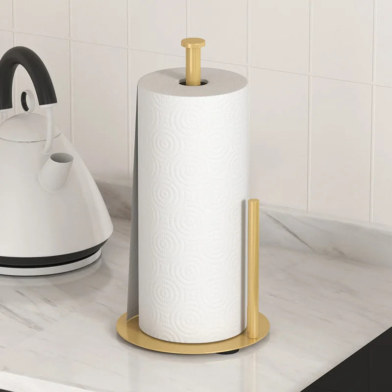 Kitchen Roll Holder with Weighted Base - Heavy-Duty Countertop Organizer, Space-Saving Design for Paper Towels, Kitchen supplies