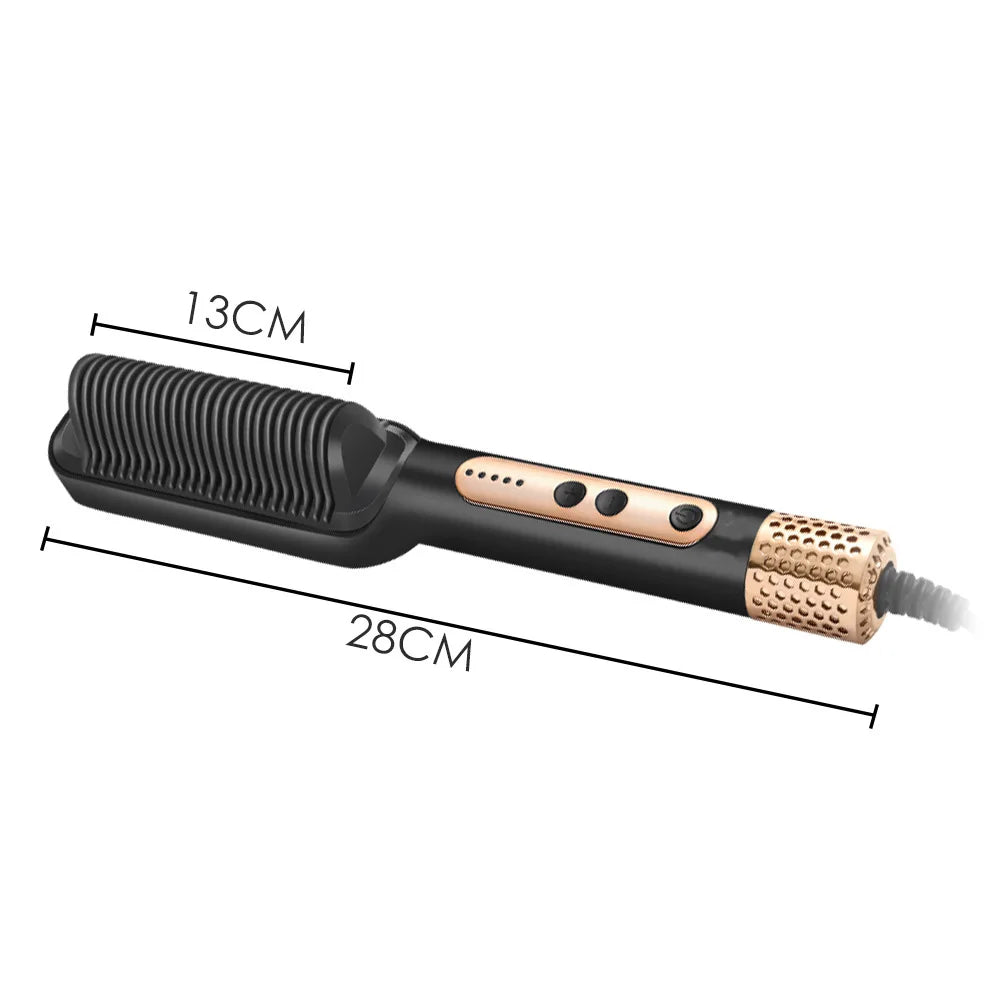 Heating Comb Straightener Hot Comb For Woman Magic Professional Electric Smoothing Hair Dryer Curler Straightener Brush 2 in 1