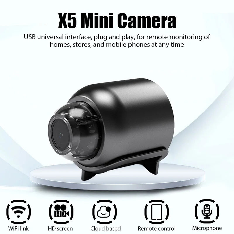 Mini Monitoring Camera 1080P Wireless Night Vision Motion Camera Detection Video Camera Home Security Camcorder Audio Recorder