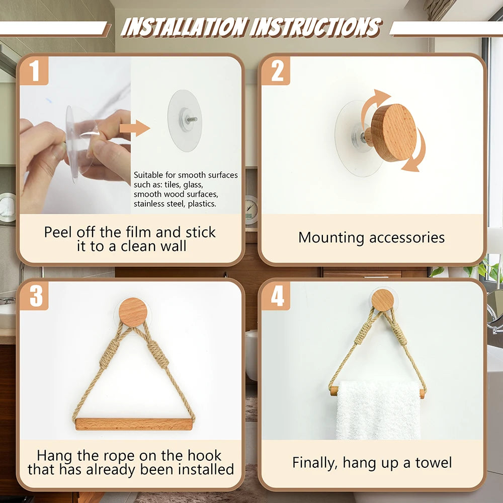 Toilet Paper Holder Wall Mounted WC Washroom Bathroom Accessories Wooden Rolling Paper Tissue Holder for Toilet Towel Rack