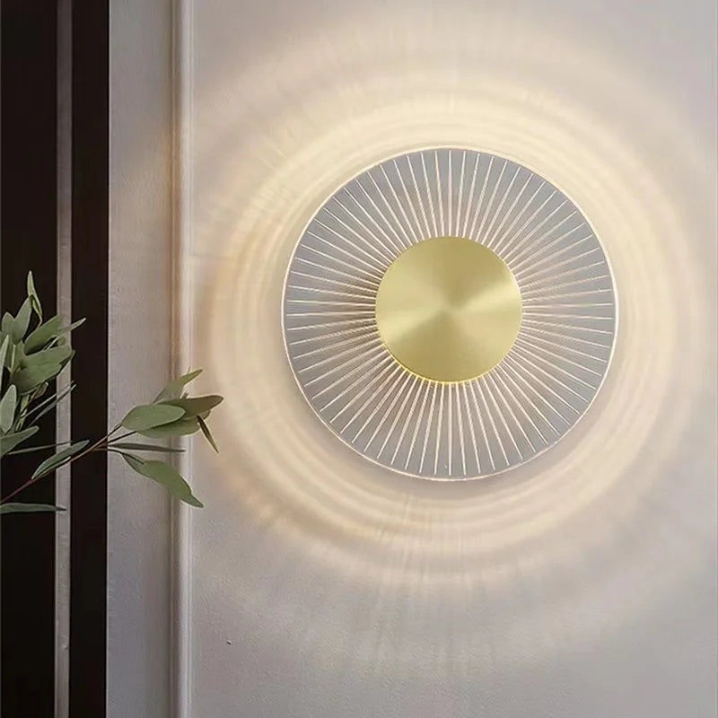 Nordic Modern Light Luxury Marble Wall Lamp Bedroom Background Led Lighting Decoration Creativity Mirror Aisle Sconce Indoor
