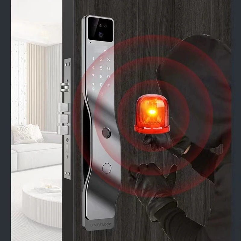 EGFirtor Tuya APP Face Recognition Fingerprint Smart Electronic Password Home Gate Door Lock With Cylinder