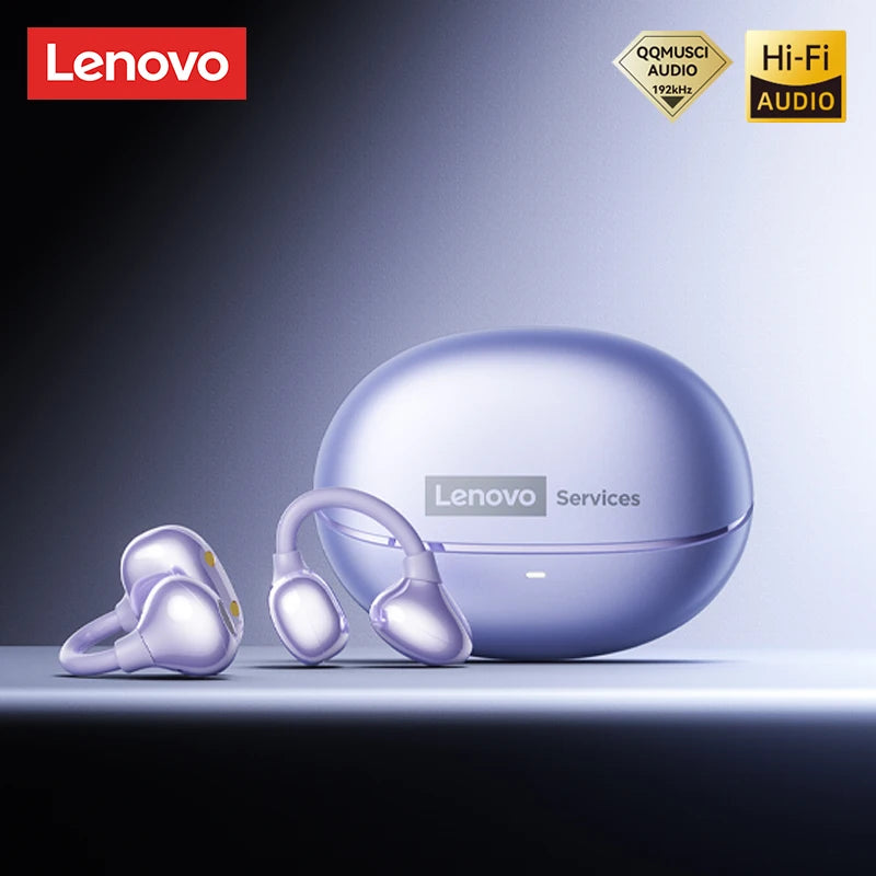 Lenovo RS106 OWS Ear Clip Bluetooth 6.0 Earphones Stereo Sound Sports Music Wireless Headphones Low Latency HD Call Earbuds New