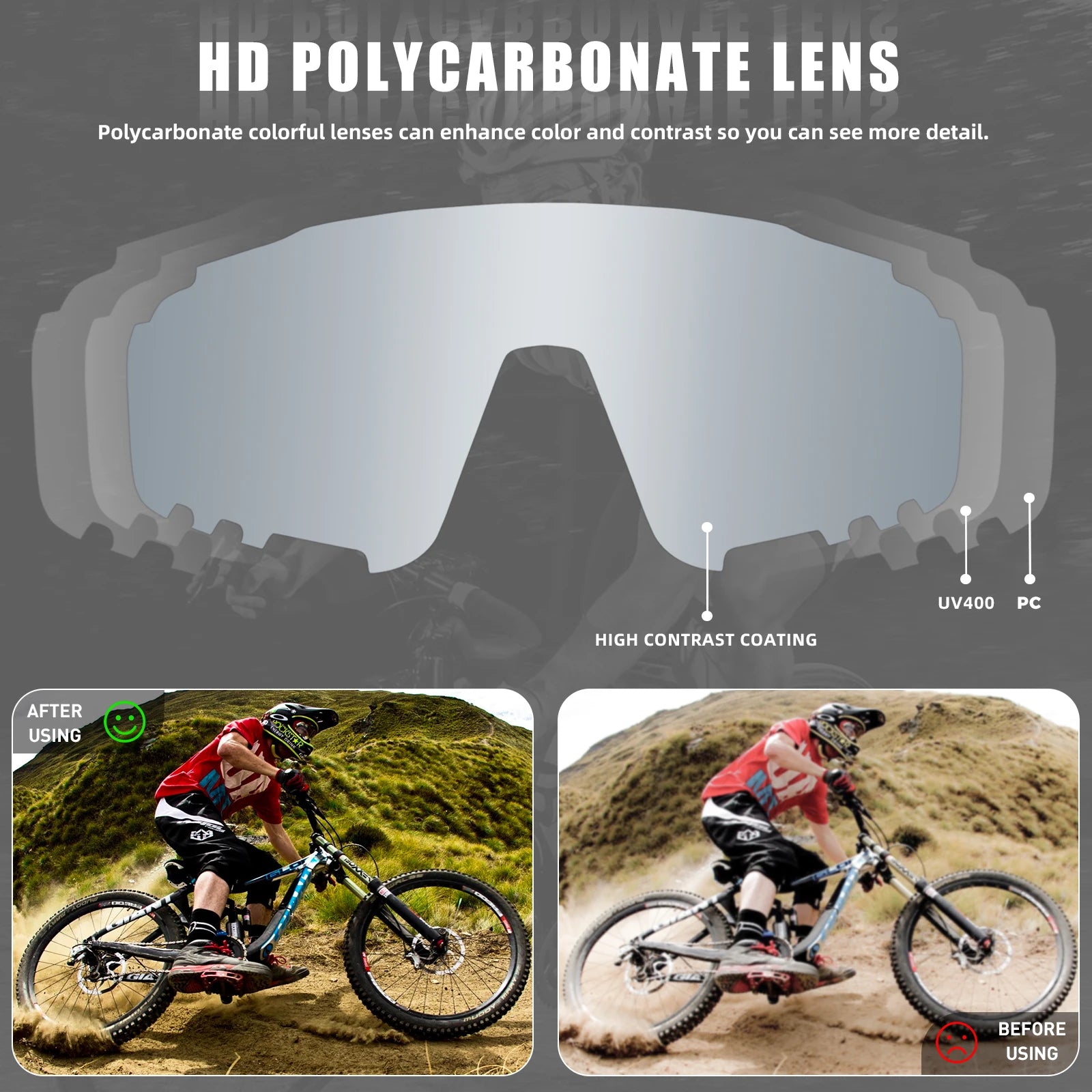 KAPVOE UV400 Cycling Glasses Men MTB Cycling Sunglasses Outdoor Sports Running Eyewear Women Road Bike Glasses