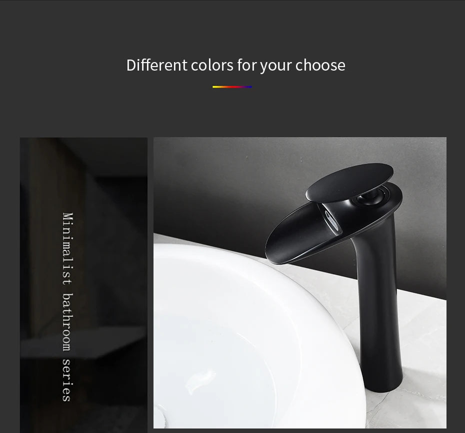 Basin Faucets Modern White Bathroom Faucet Waterfall faucets Single Hole Cold and Hot Water Tap Basin Faucet Mixer Taps 855924