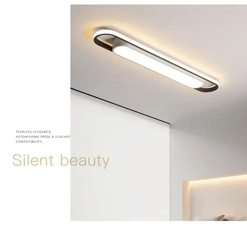 Simple Rectangular LED Ceiling Light for Living Room, Modern Light, Long Strip, Creative Balcony Light, Hot Sale