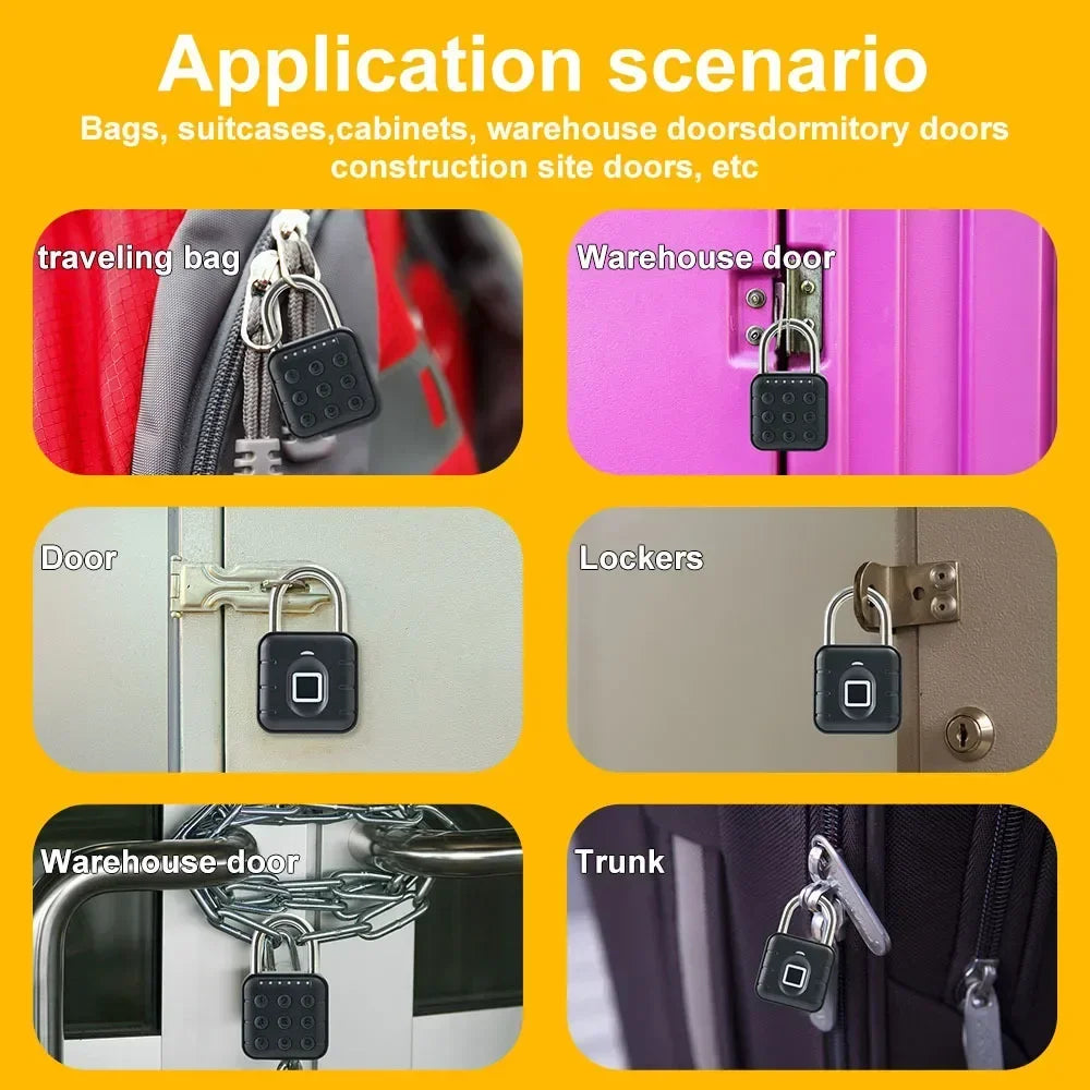 IP67 Waterproof Fingerprint Door Lock Button Cabinet Lock Gym Wardrobe Door Tuya Smart Password Padlock Electronic Door Lock