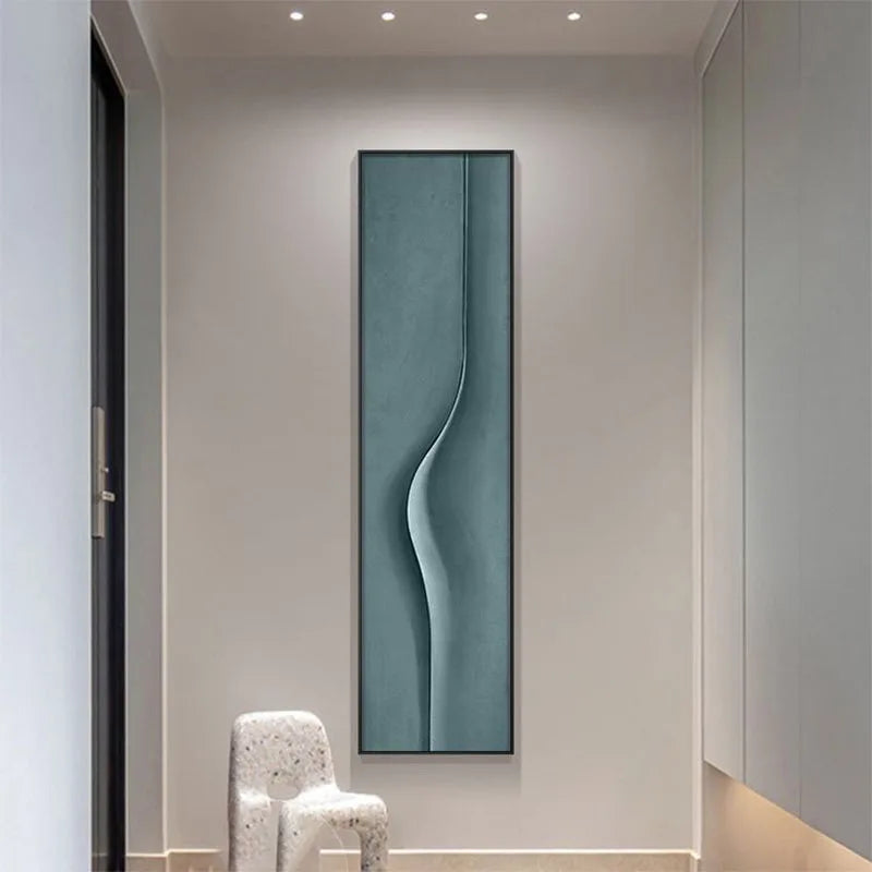Modern Light Luxury Corridor Hanging Painting Interior Entrance Decoration  Simple Abstract Long Strip Vertical LED Wall Lamp