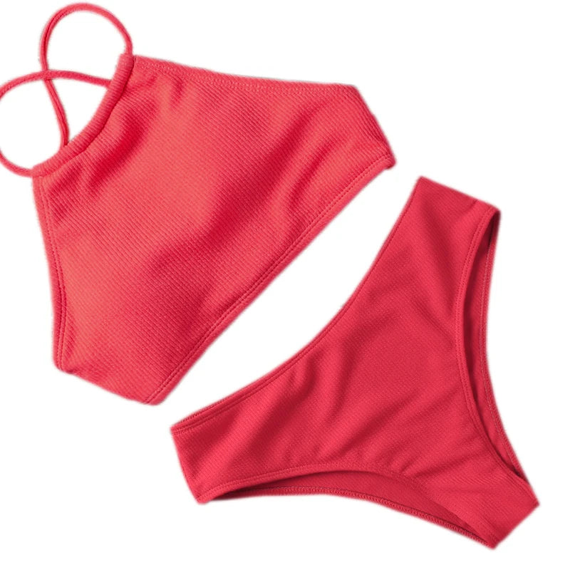 Bikini 2023 Sexy Women's Swimsuit Women's Ribbed Bikini Set Push Up Women's Swimsuit Brazil Swimsuit Beach Suit