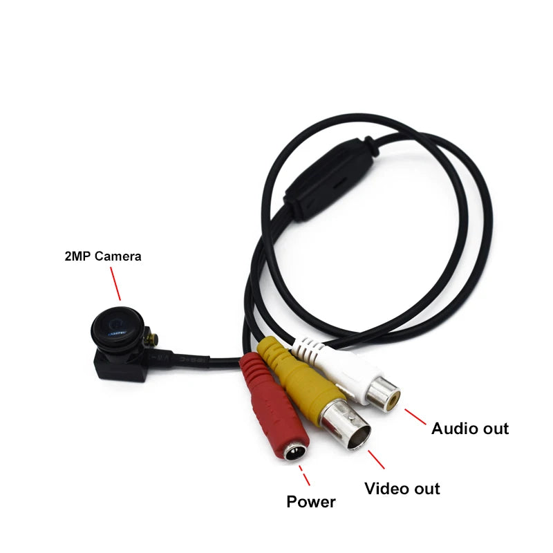 HD Mini Security Camera 1080P/2MP IMX323 Chip AHD/TVI/CVI/CVBS 4-in-1 Wired Home Cam With Audio 3.7mm/2.8mm Lens