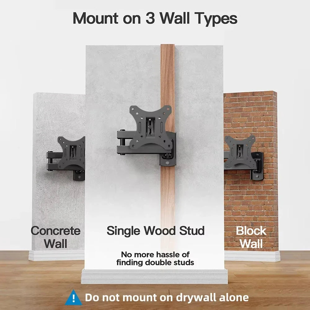 New TV Monitor TV Mounts LCD LED Monitor Wall Mount Bracket Adjustable TV Screen Holder TV Frame Support For 10-32 Inches TV