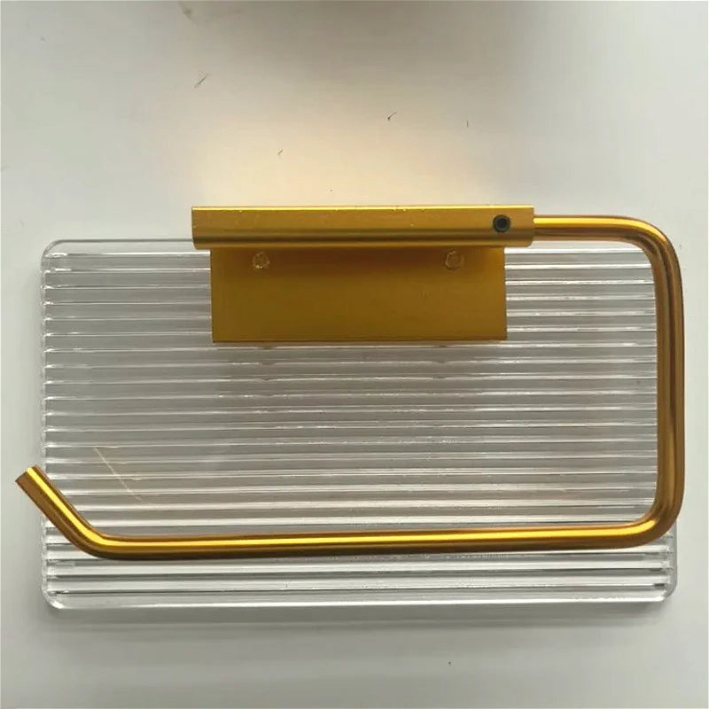 Luxury Gold Toilet Paper Holder with Shelf No Punching Acrylic Roll Paper Holder Tissue Hanger Bathroom Accessories  Bathroom
