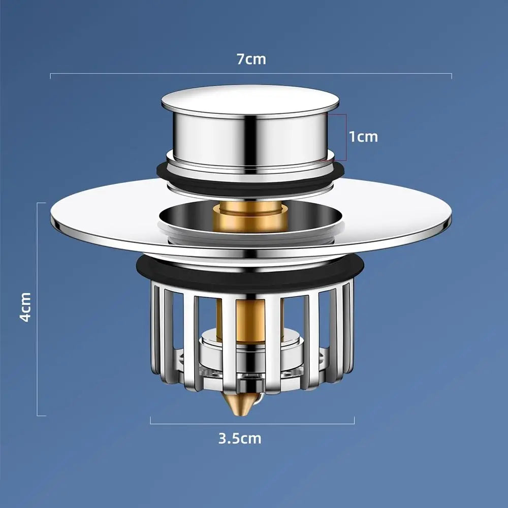 Universal Pop-up Bathtub Stopper Rustproof Anti-clogging Bathtub Drain Stopper Sturdy Drain Protector Drain Plug