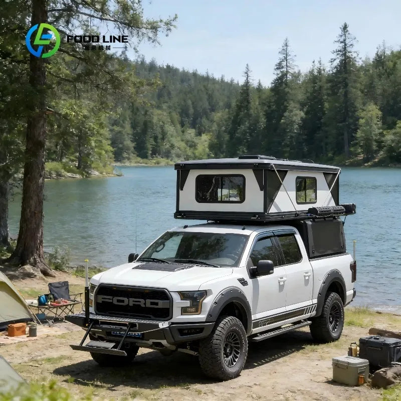 Truck Camping Tent - Pop-up Truck Tent, Fully Equipped Camping Tent with Bed for Outings and Outdoor Adventures