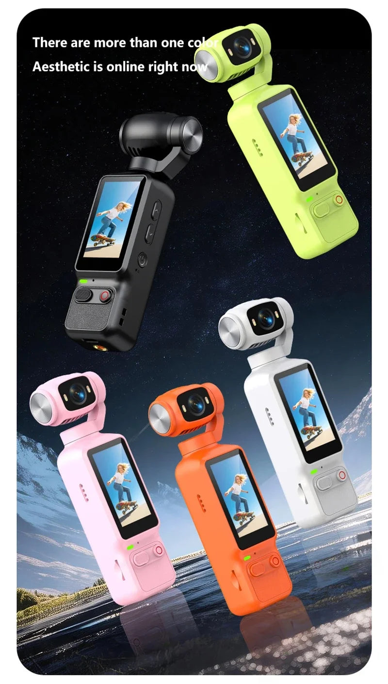 Lenovo HD 4K Action Camera 180° Rotatable Video Recording Entry Portable Action Camera For Vlog YouTube Tiktok Girls Record Life