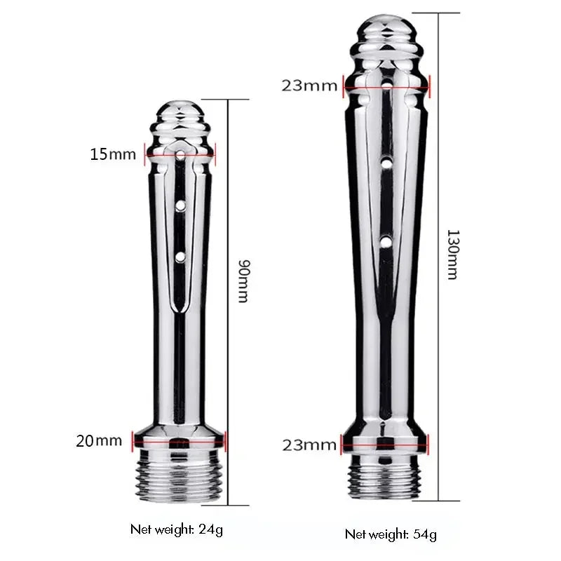 Shower Douche Enema, Aluminum Alloy Shower Bidet Vaginal Anal Colonic Nozzle Cleaner System for Men Women Cleaning,S,L анальный