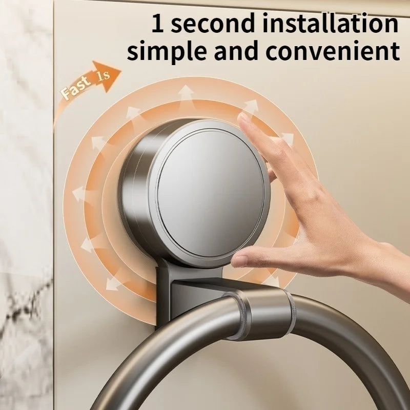 No Need To Drill Suction Cup Towel Ring Bathroom Towel Rack Kitchen Rag Rack Bathroom Toilet Wall Hanging Towel Rack