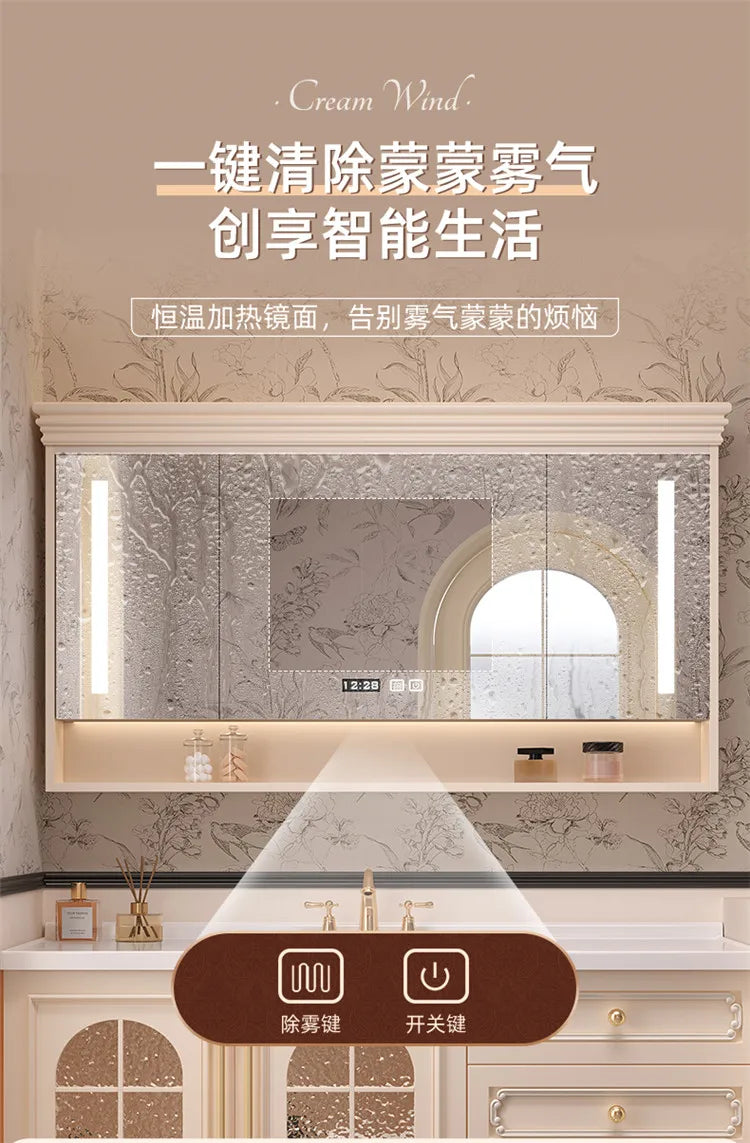 Storage Drawers Bathroom Cabinet Interior Dividers Mirror White Bathroom Cabinet Shelving Modern Badkamer Meubel Accessories