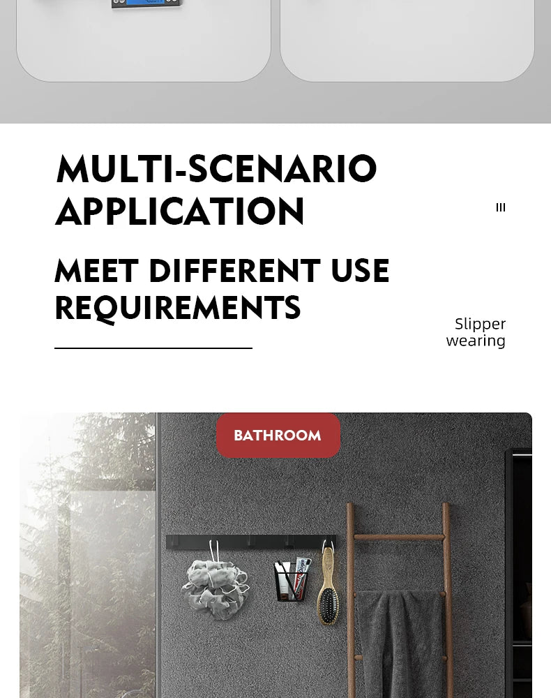 Bathroom Hardware Robe Hooks Matte Black/Gun Grey Color Wall Mounted Clothes Coat Hanger Towel Storage Space Aluminum FR203