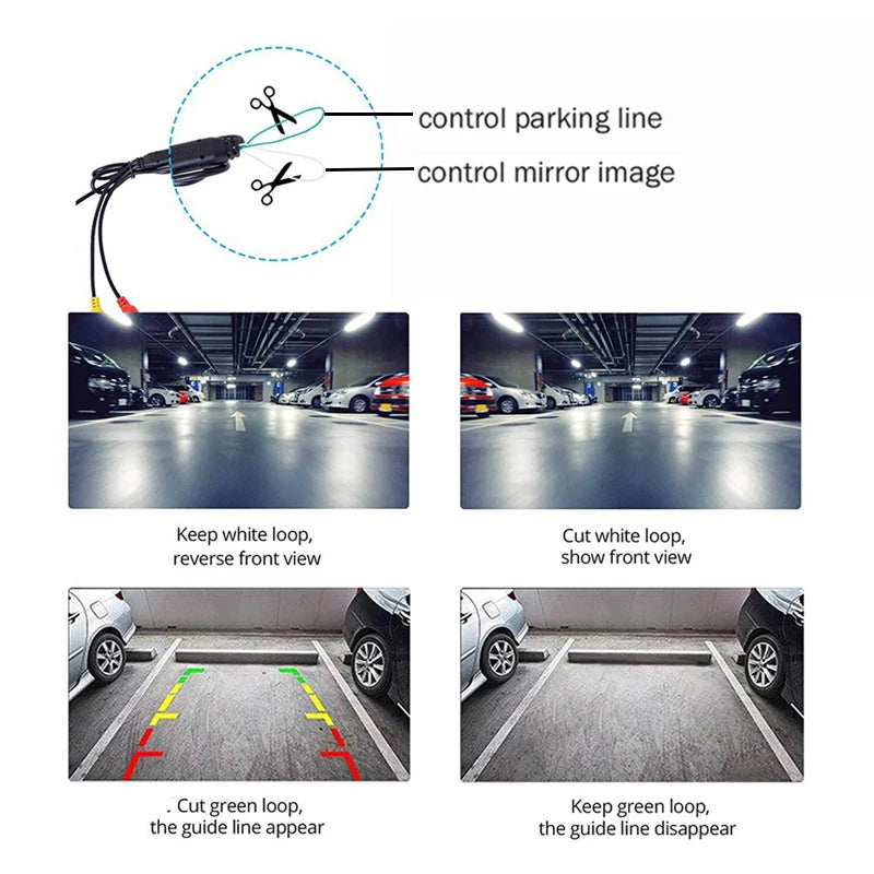 Car Reverse Camera HD Night Vision Wide Angle Rear View Parking Camera Waterproof Car Rear / Front / Side View Reversing Camera