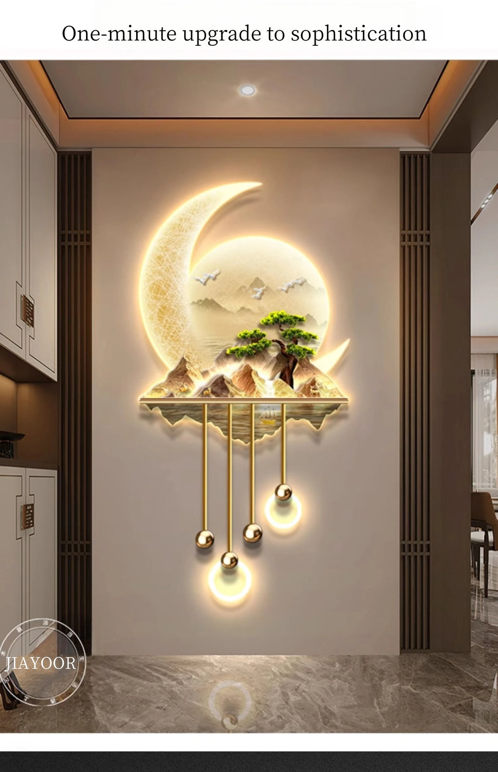 Modern Creative Entrance LED Mural Light For Corridor Living Room Dining Study Hanging Painting Lustre Home Decoration Wall Lamp