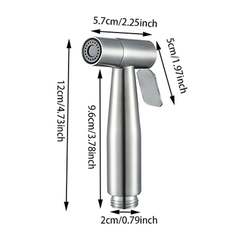 Stainless steel bathroom multi-function handheld toilet spray shower suit toilet spray self-cleaning washing kit