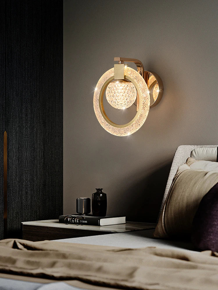 Light Luxury Led Wall Lamp Home Decoration Bedroom Bedside Lamp Living Room Hotel Dining Room Background Staircase Wall Lamp