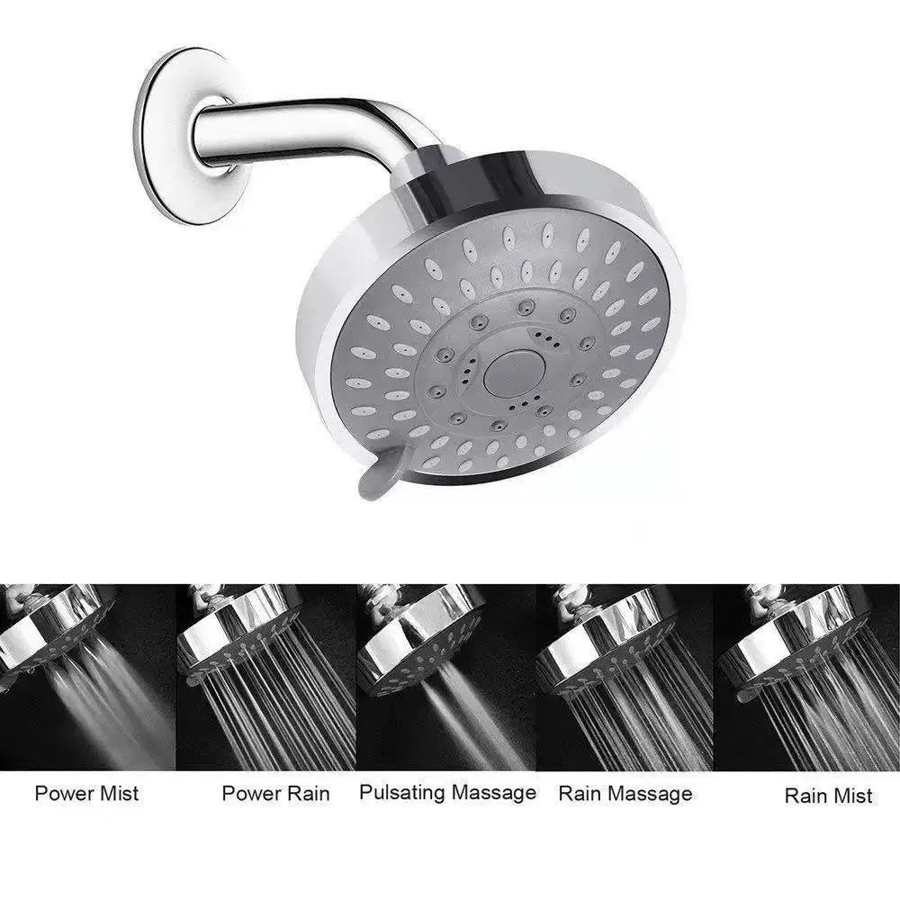 5 Modes High Pressure Shower Head 4Inch Sprayer Adjustable Rainfall Shower Head Sprayer Bathroom Fixture Faucet Replacement Part