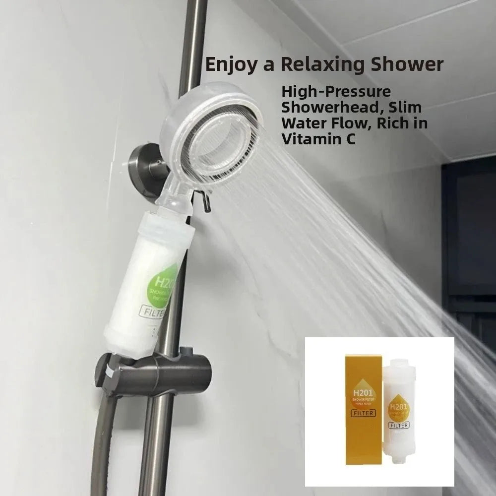 High Pressure Vitamin C Shower Head Filter Bathing Skincare Spa Grade Shower Scented Filter Impurities Anti-scaling