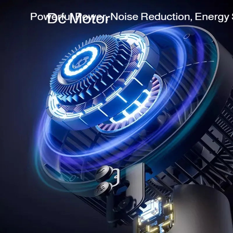 Household Floor Fan Three-speed Wind Silent Electric Fan Floor High Wind Air Circulation Fan Dual-purpose Fan WithUniversal Head