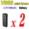 Original Drone Battery For V666 8K Drone 3.7V 1000Mah Battery For V666 Drone Accessories Parts