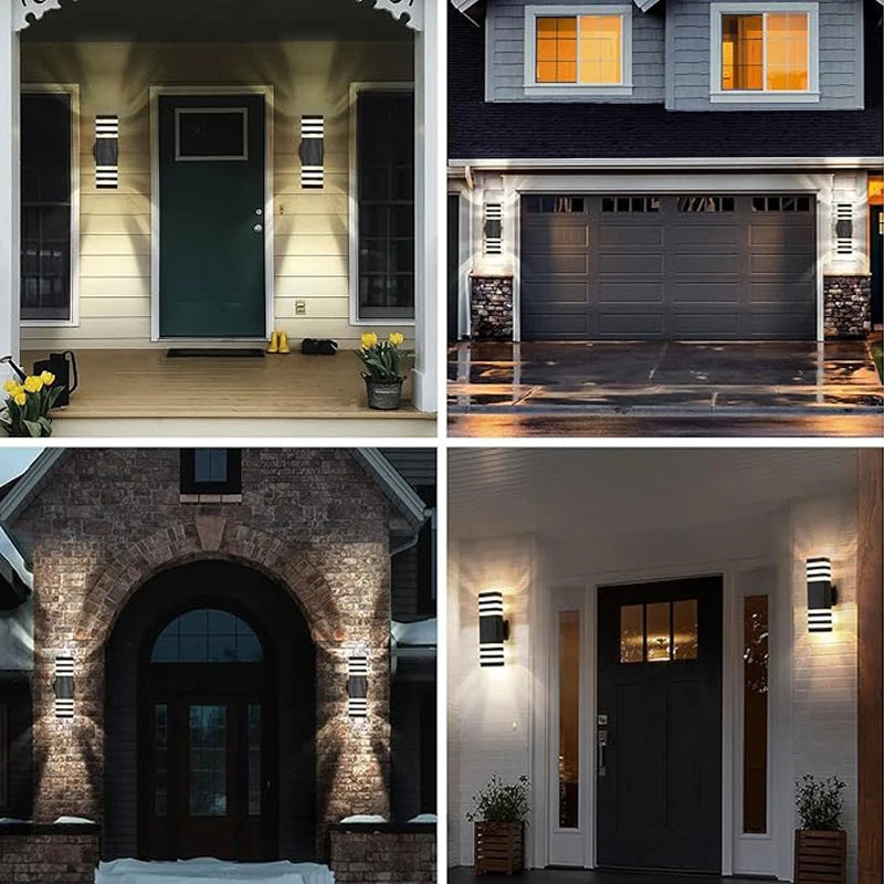 Outdoor LED Wall Lights E27 Up Down Exterior Wall Sconce IP65 Waterproof Led Sconce Lamp for Porch Front Door Garden Wall Lamp