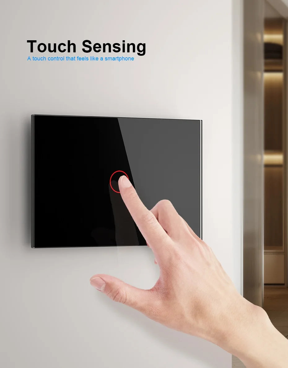 Livolo US/AU Standard Wall Touch Switch Crystal Glass Panel Touch Control Light Switch AC 110~250V/50~60Hz