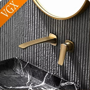 VGX Luxury Gold Bathroom Faucets High Basin Mixer Tall Sink Faucet Gourmet Washbasin Tapware Hot Cold Water Tap Brass Chrome