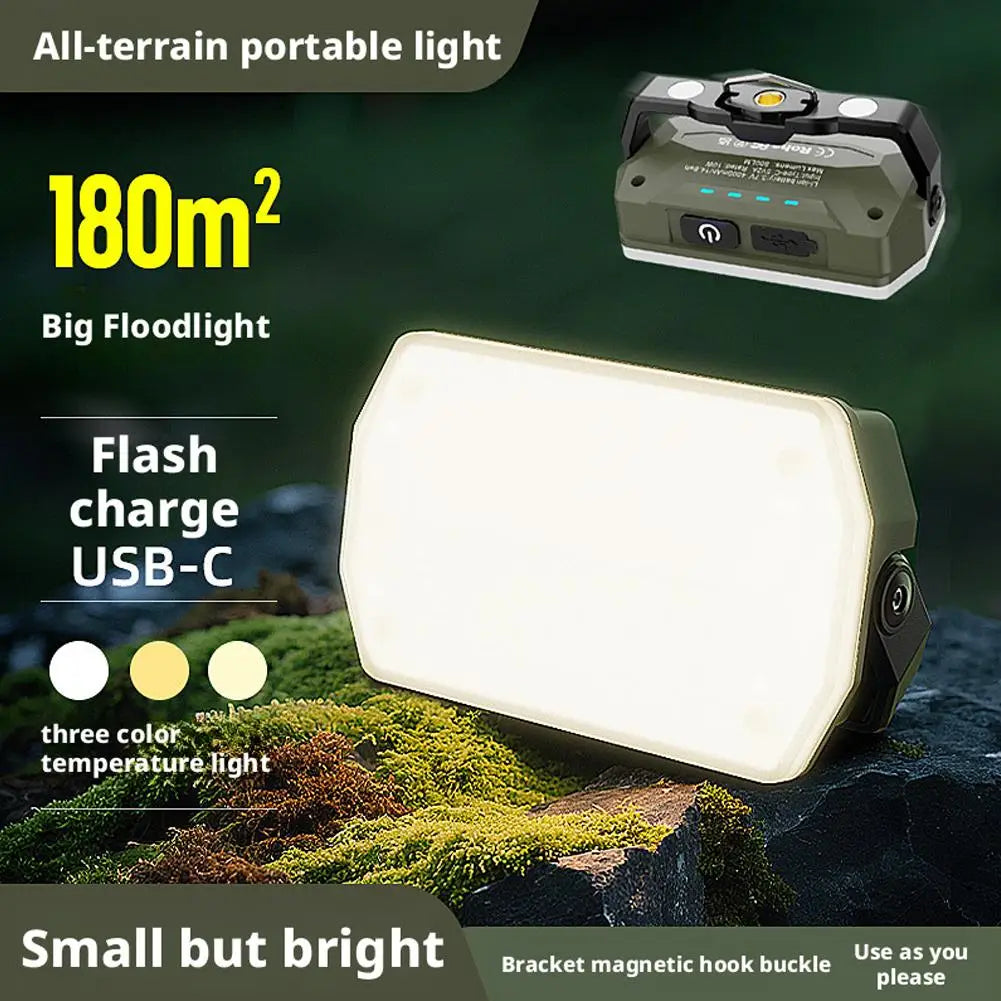 Camping Lights LED Rechargeable Magnetic Spotlight Adjustable Bright Camping Flashlight For Hiking Fishing Tent Outdoor Power