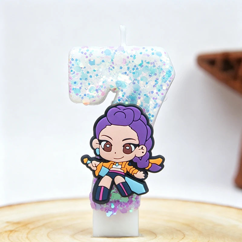 Creative Birthday Cake Cartoon Characters Holiday Decorations Cake Party Digital Candles