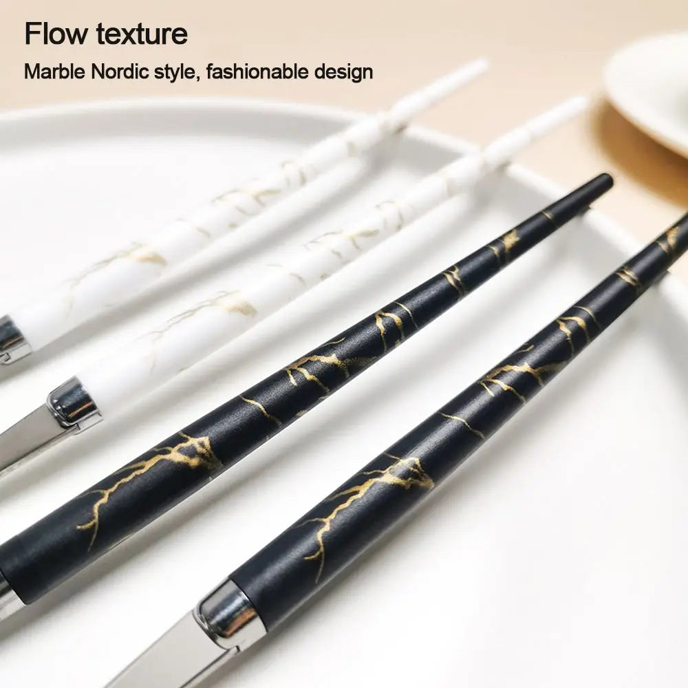 Kitchen Accessories Reusable With Box Tableware Portable Stainless Steel Spoon Fork Chopsticks Set Dinnerware Cutlery Set