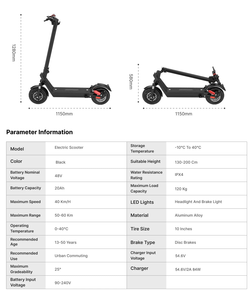 HUANCI X9B 1000W Electric Scooter E Scooter 48V20AH Foldable E-Scooter E-Scooters 40km/h Scooter Electric 10 Inch E-Scooter Adul