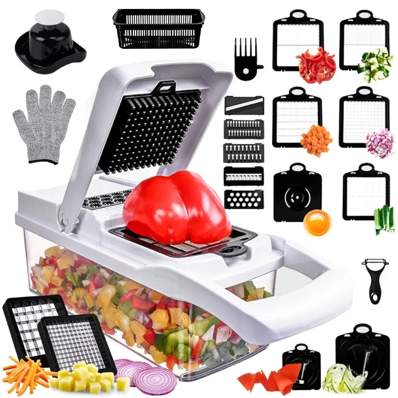 Kitchen Vegetable Chopper Dicing Fruit Cutter Grater Chopping Onion Dicing Tool Garlic Press Cooking Cutting Kitchen Gadgets